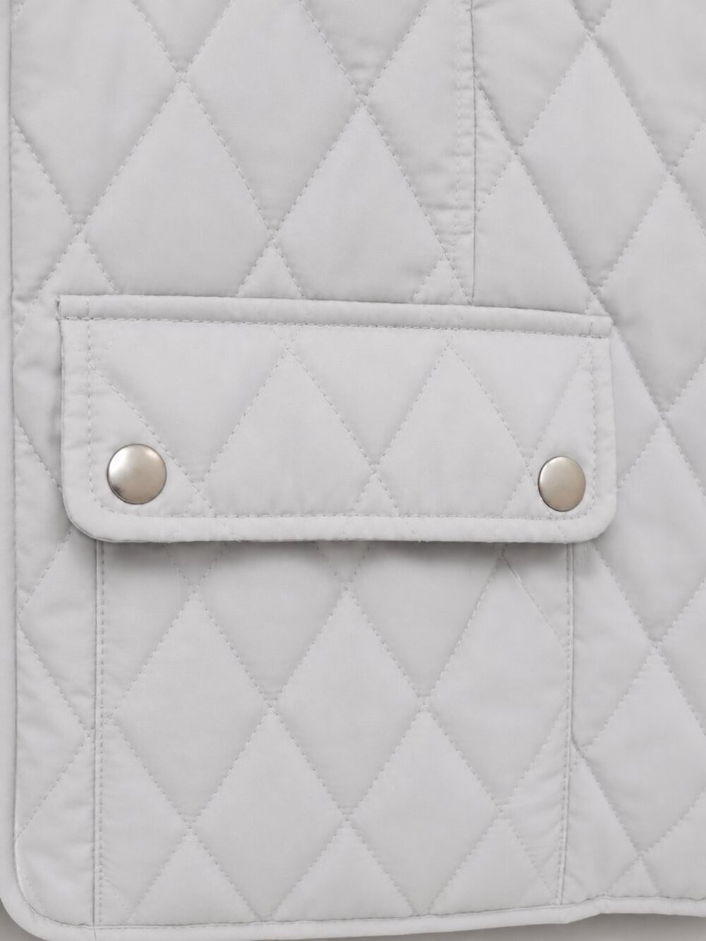 Appleseed’s Petites Lightweight Light Gray Diamond Quilted Zip Vest PL NEW - Picture 10 of 15